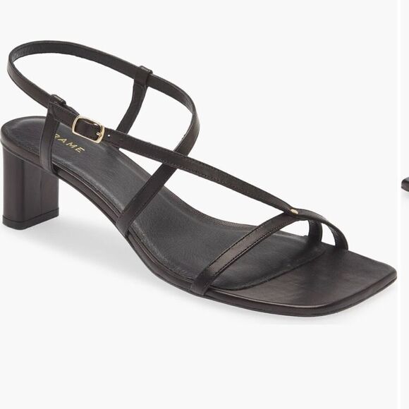 NEW FRAME Le Braxton Strappy leather Sandals Size 36 black - Picture 1 of 9